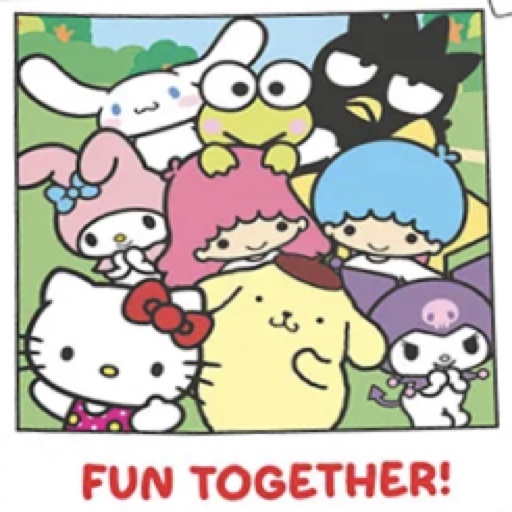 Logo for "Hello Kitty and Friends Fun Together!"